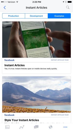 Facebook Instant Articles
