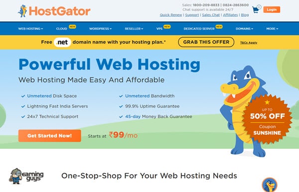 HostGator India Coupons